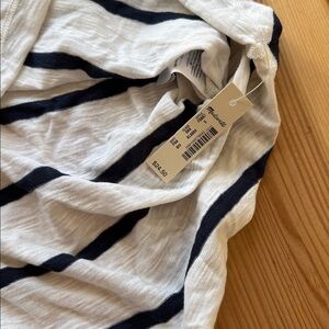 Madewell navy and white striped whisper tee
